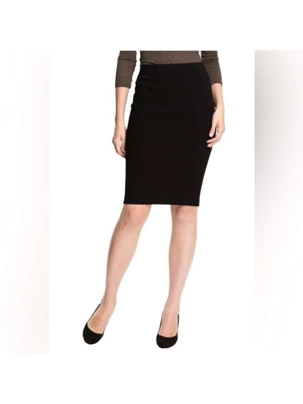Vince Stretch Midi Skirt Black XS